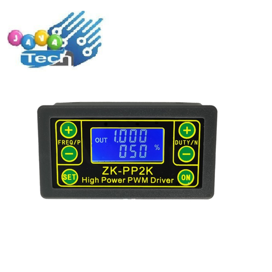 ZK-PP2K Dual Mode LCD PWM &amp; Pulse Generator 1Hz-150kHz 8A High Power