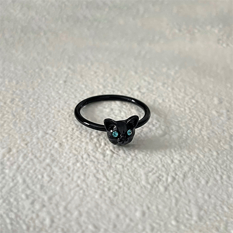 Cincin Kitty Hitam Cincin Model Kucing Hitam