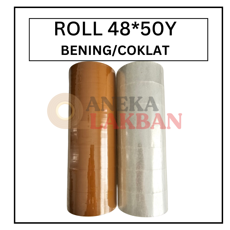 

[1 SLOP ISI 6 PCS] HORICI LAKBAN OPP 2" INCH 48MM x 50 Yard ISOLASI BENING COKLAT TERMURAH