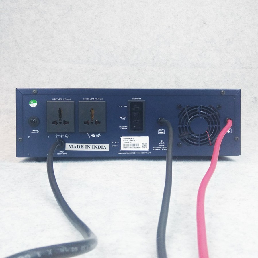 LUMINOUS paket Inverter Rapid Charge XL 1500VA 12V + baterai 200ah