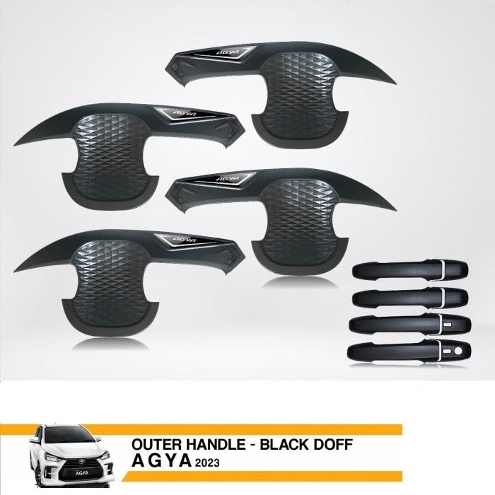 Outer + Handle Mobil Agya 2023 - Hitam Doff