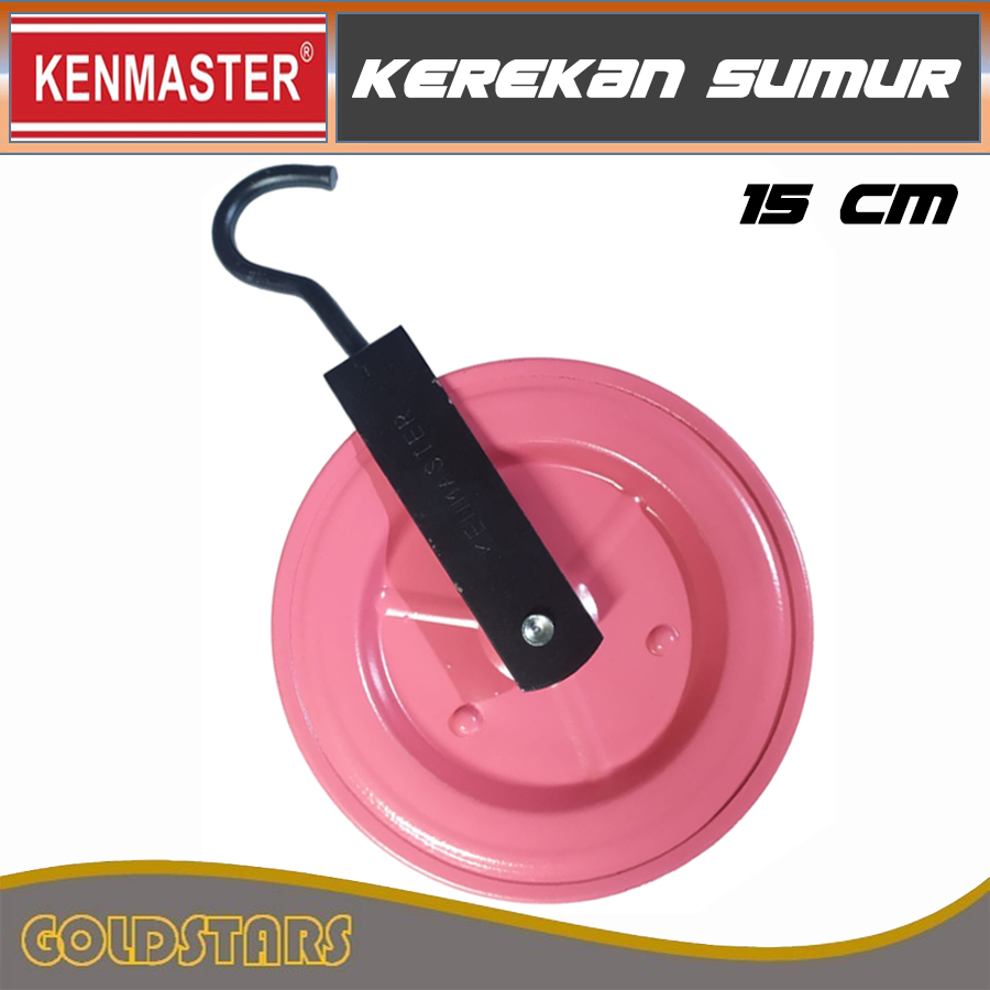 Katrol Kerekan Sumur Kenmaster Cat Timba Air Besi 15 cm