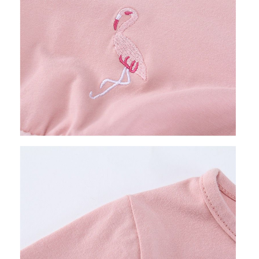Dress Anak Perempuan Lengan Panjang Pinky Flamingo