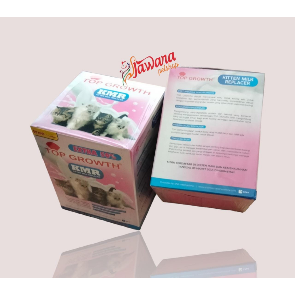 

Susu Kucing Top Growth Isi 20gr Per Sachet - ( 1 Box Isi 12 Sachet )