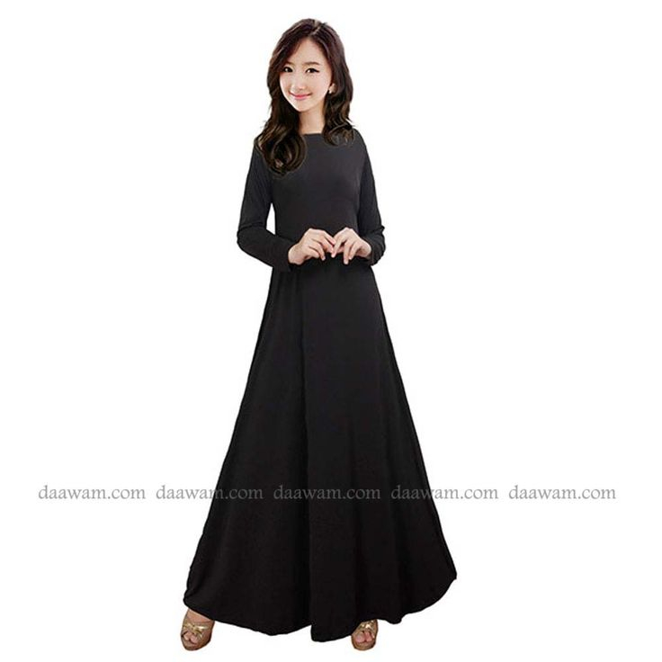 gamis hitam polos korea