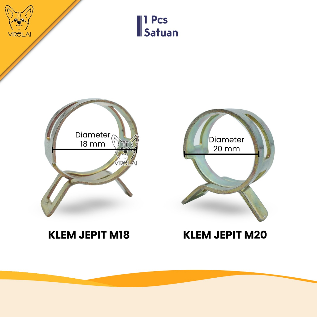 klem selang jepit / Klem Selang Bensin Radiator / Klem Selang Irigasi Taman M18 / m20 /  micro hose Xhose clamp /  Radiator Hose Clamp / Garden Irrigation Hose Clamp M18 / m20