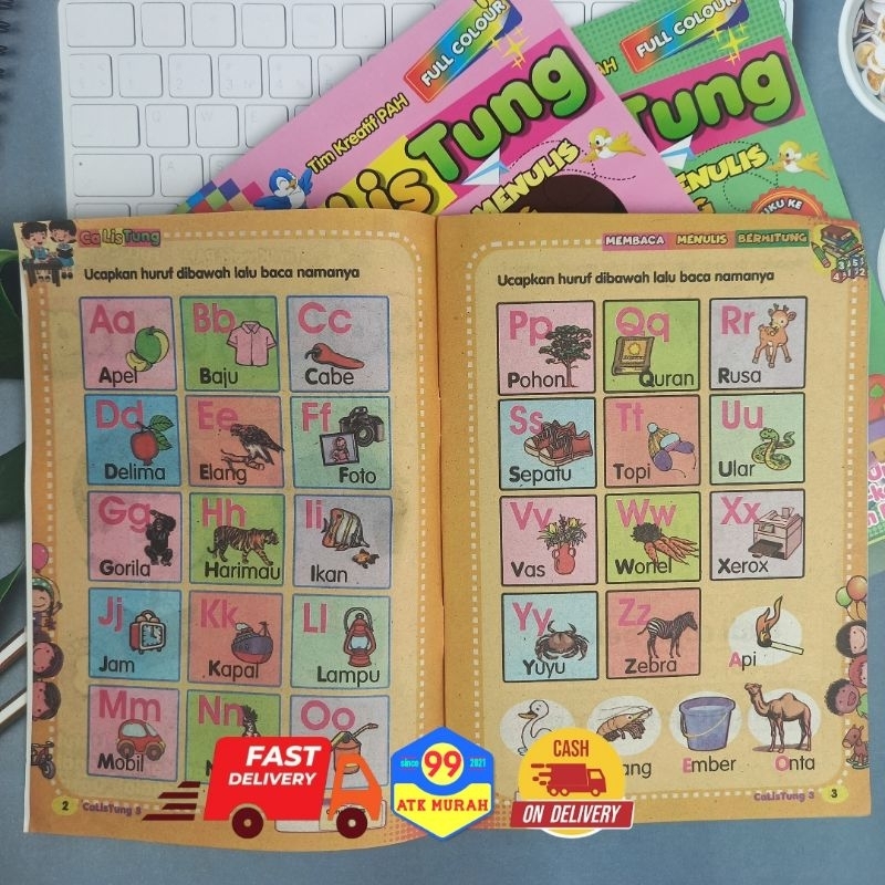 Buku Calistung Belajar Anak/Buku Belajar Membaca/Belajar Berhitung/Buku Pintar