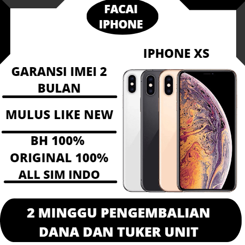 iPhone XS 64GB/256GB second/bekas ORIGINAL 100% | MULUS like new FULLSET/