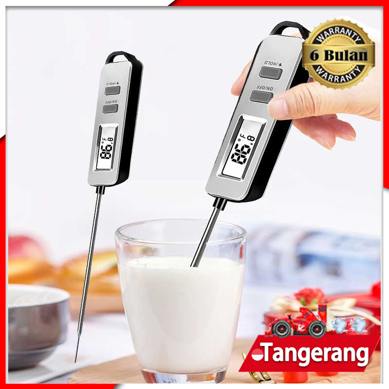 Termometer Makanan Digital Waterproof Minuman Food Thermometer Pengukur Suhu Daging Steak Kopi Susu Air Dll