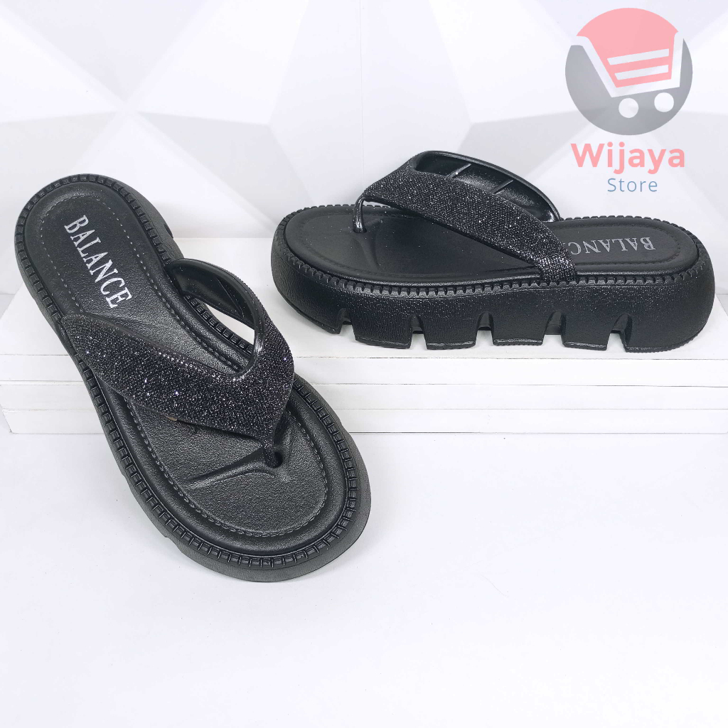 Sandal BALANCE 8386 Wedges Jepit Wanita Sendal Motif Blink Import Cewek Perempuan 0518