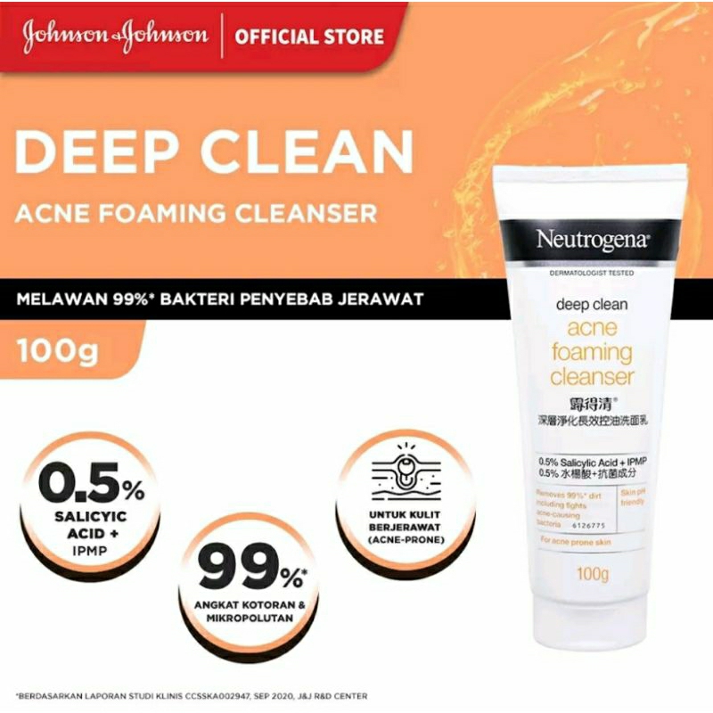 Neutrogena Deep Clean Acne Foaming Cleanser 100gr