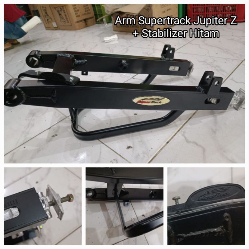 Swing Arm Supertrack Variasi Motor Jupiter Z + Stabilizer Hitam