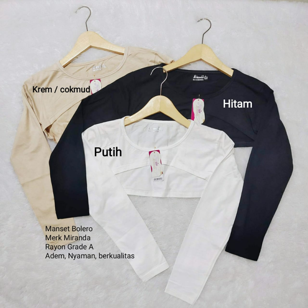 Kaos Manset Bolero Adem Nyaman Rayon Grade A Merk Miranda