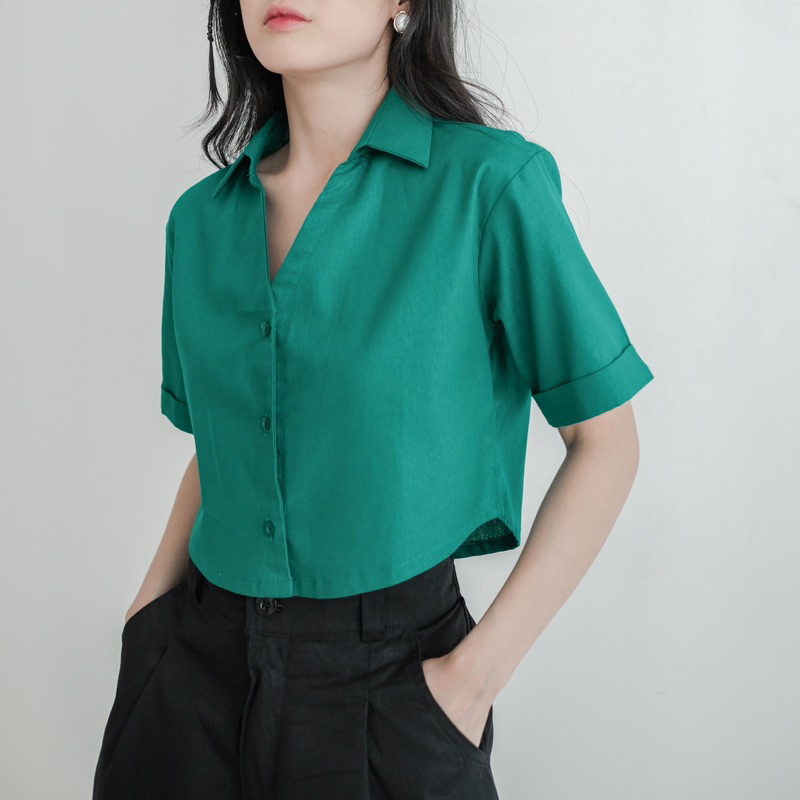 [LAVIA] Yeona Top / Kemeja Crop Top