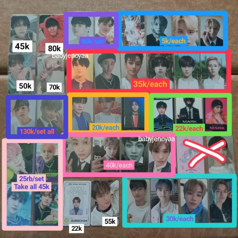 PC Jeno Hello, Jeno Kihno Weboom, Jeno Future, Jisung Chenle Dad, Mark Chenle MFAL, Mark Photopack S