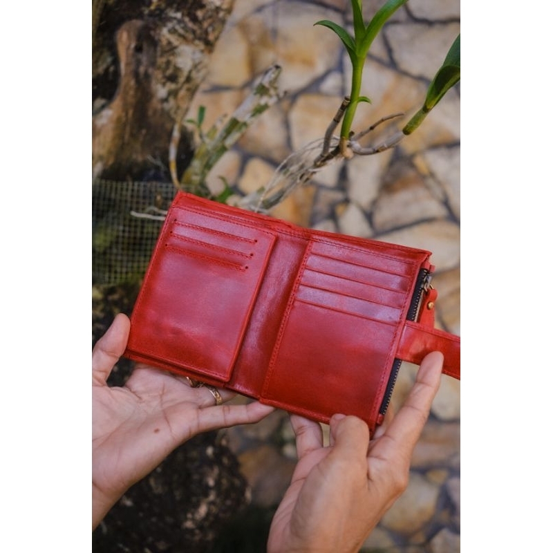 Dompet Kulit Asli Wanita Gia Wallet Dompet Lipat Dompet Kartu