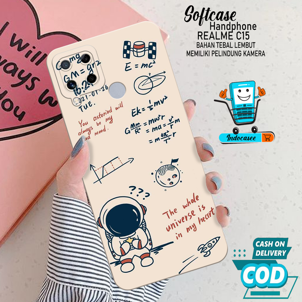 Case Hp Softcase Realme C15 Case Hp Realme C15 Silikon Hp Realme C15 Casing Realme C15 Motif Cartoon