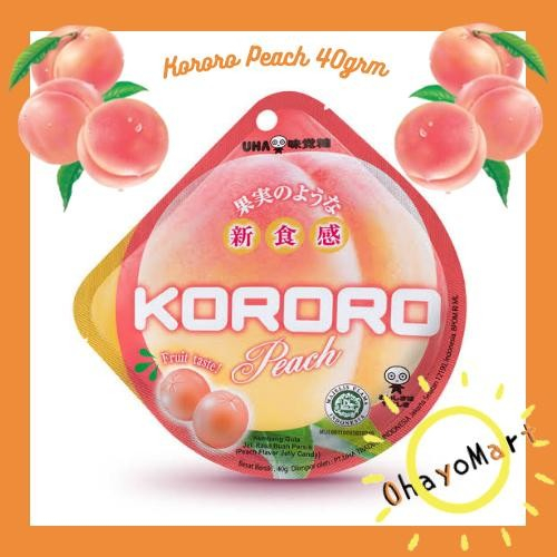 UHA Kororo Peach jelly candy / Permen jeli Jepang rasa buah persik 40g