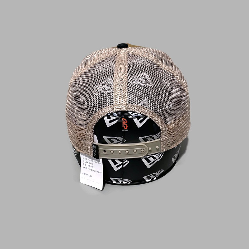 TOPI ORIGINAL GOORIN BROS TRUCKER BLACK SHEEP KHAKI BLACK