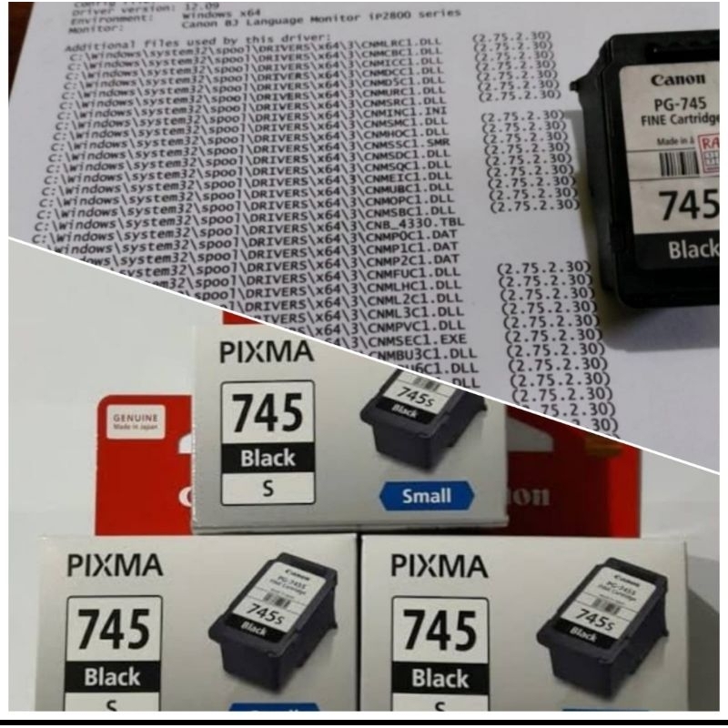 Canon 745s siap pakai hasil print normal bergaransi