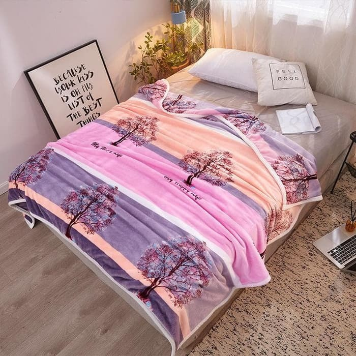 KUP-COD MURAH SELIMUT DEWASA KUALITAS PREMIUM UK 180 X 200 CM FREE HANDUK MOTIF &amp; WARNA RANDOM