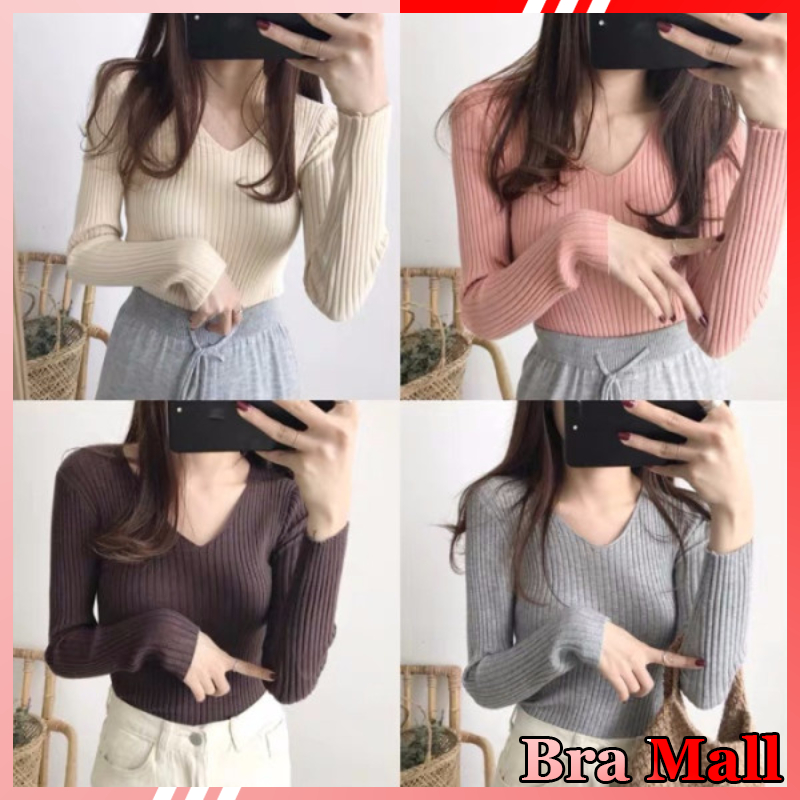 【 Bra Mall 】BJ-047 Inner Rajut Oneck / Kerah Bulat - Atasan Wanita - Knit Korea