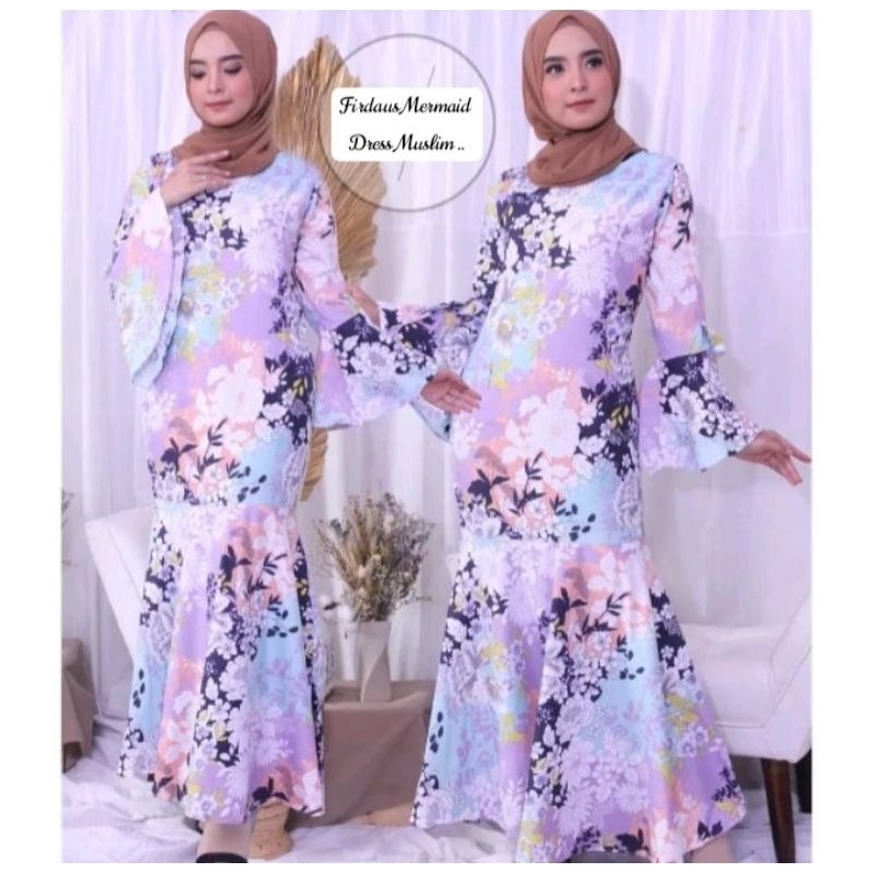 | Outfit By Dhiandra | FIRDAUS MERMAID DRESS - MERMAID DRESS MUSLIMAH - DRESS PESTA WANITA MUSLIM - 