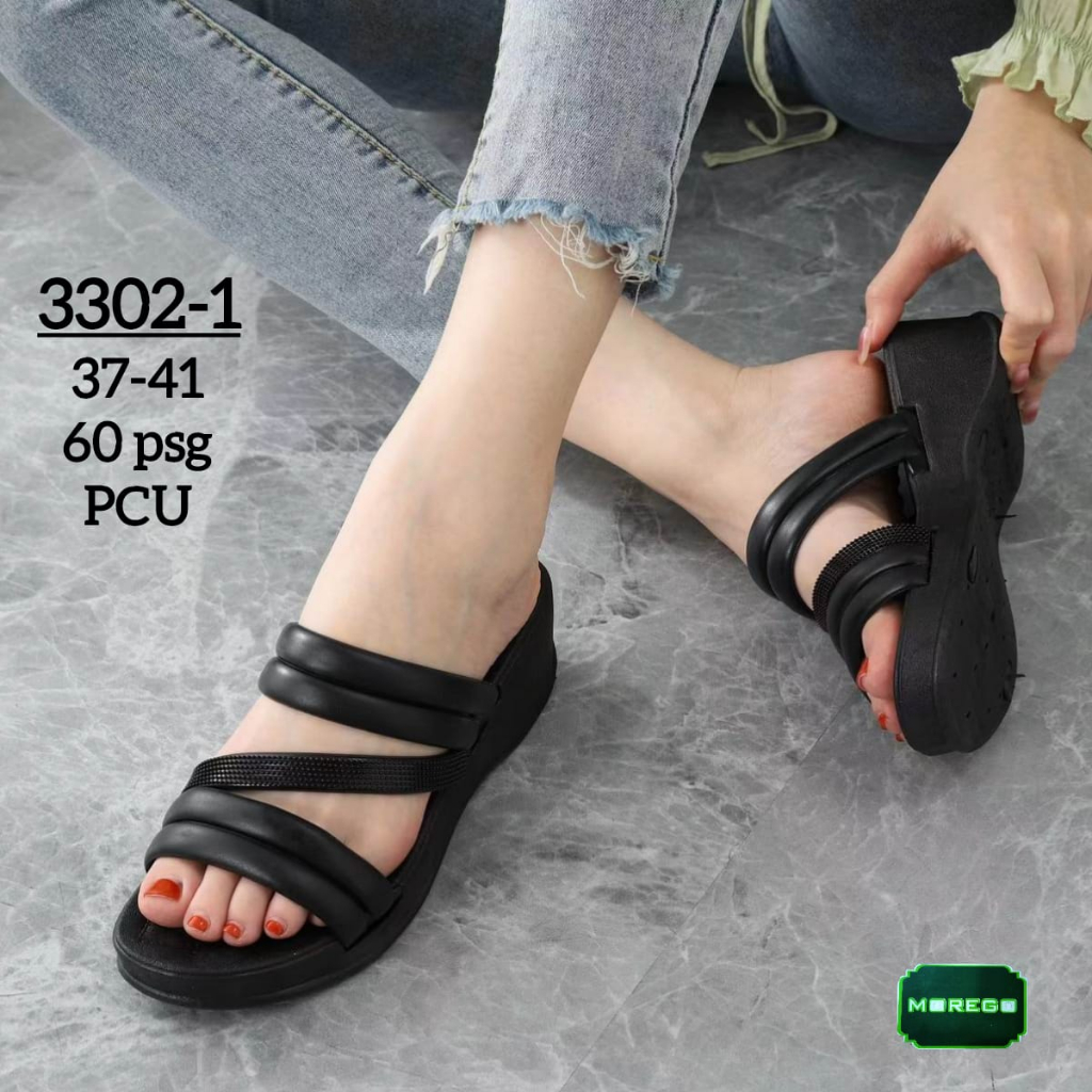 Sandal Selop Ban 2 Black Keren Wanita