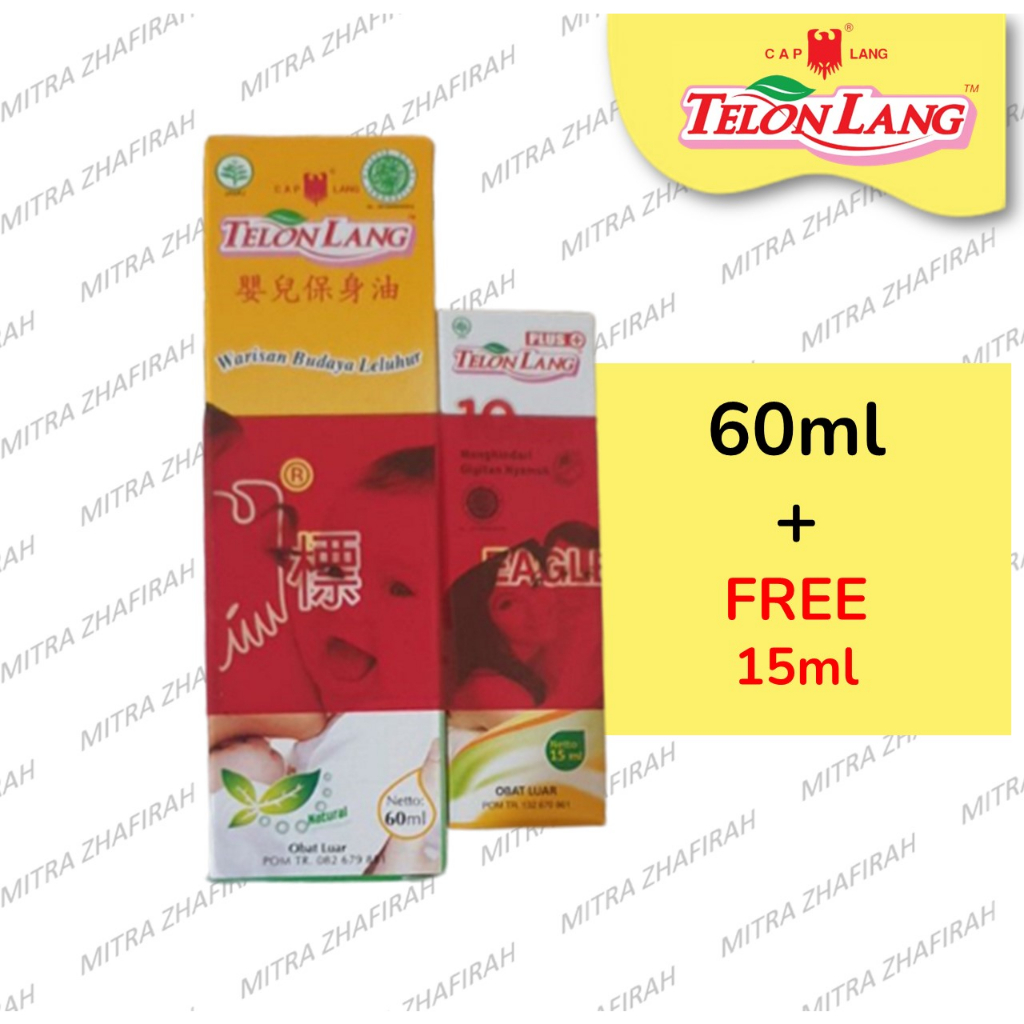 [bisa COD] TELON LANG Minyak Telon beli 60ml gratis 30ml Kayu Putih Lang / Minyak Telon TELON LANG 60+30ml MKP