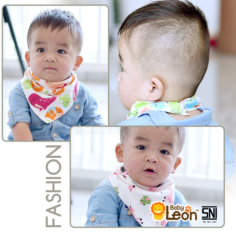 BABY LEON BY-65-ST Slabber Bayi Double Layer Slabber Best Baby Bayi Bib Tatakan Air Liur Tatakan Makan Motif Boy dan Girl Best Baby Slaber Kain Baby Celemek Makan Bayi Slabber Cotton Scraft Makan Liur Bayi Lembut