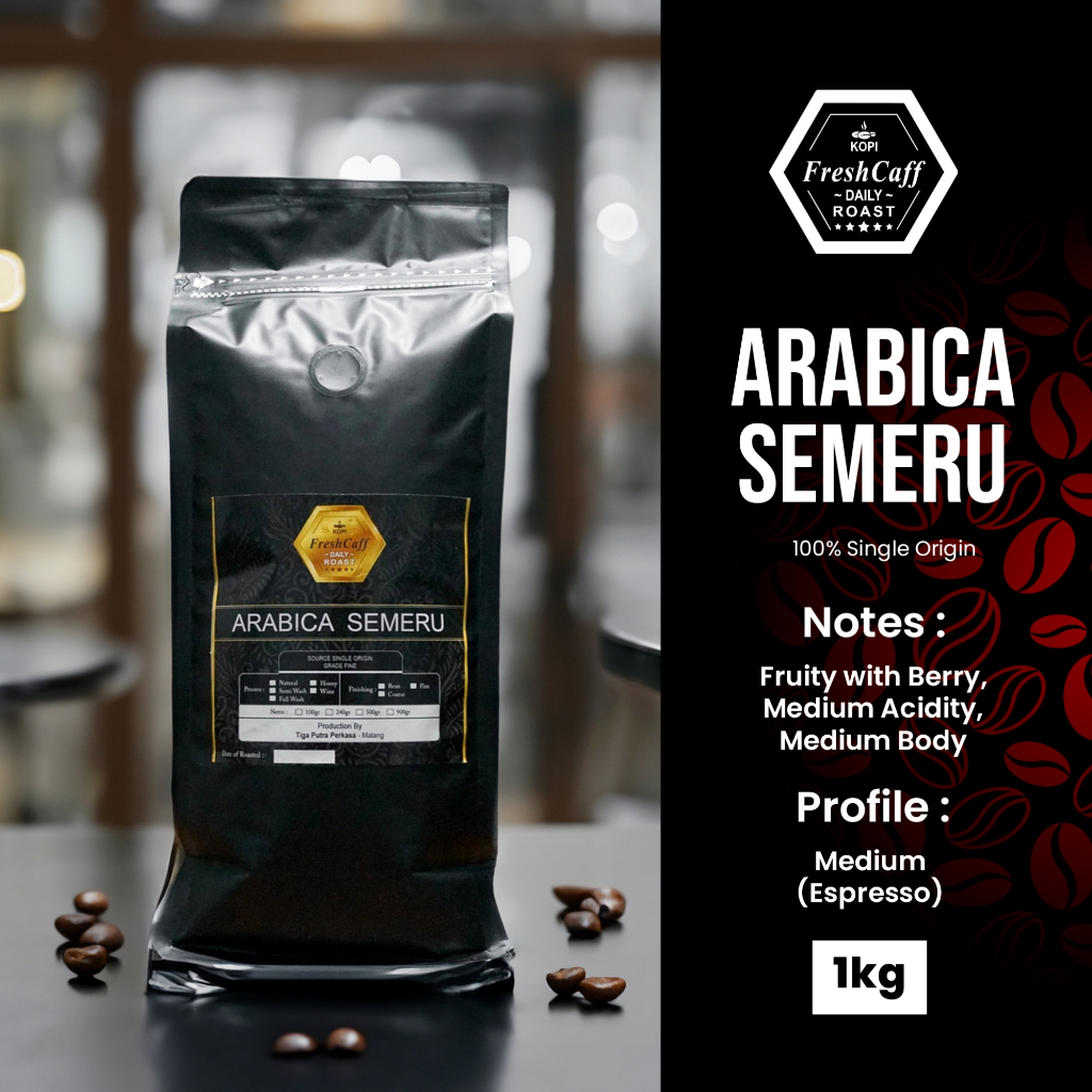 

Kopi Arabica Semeru 1 kg Freshcaff Tanpa Campuran