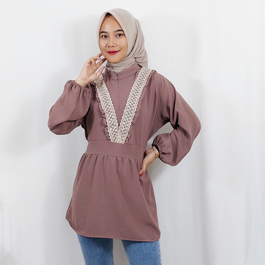 CARLINA PREMIUM SK BLOUSE BUSUI COMFY CRINKLE AIRFLOW KATUN WANITA