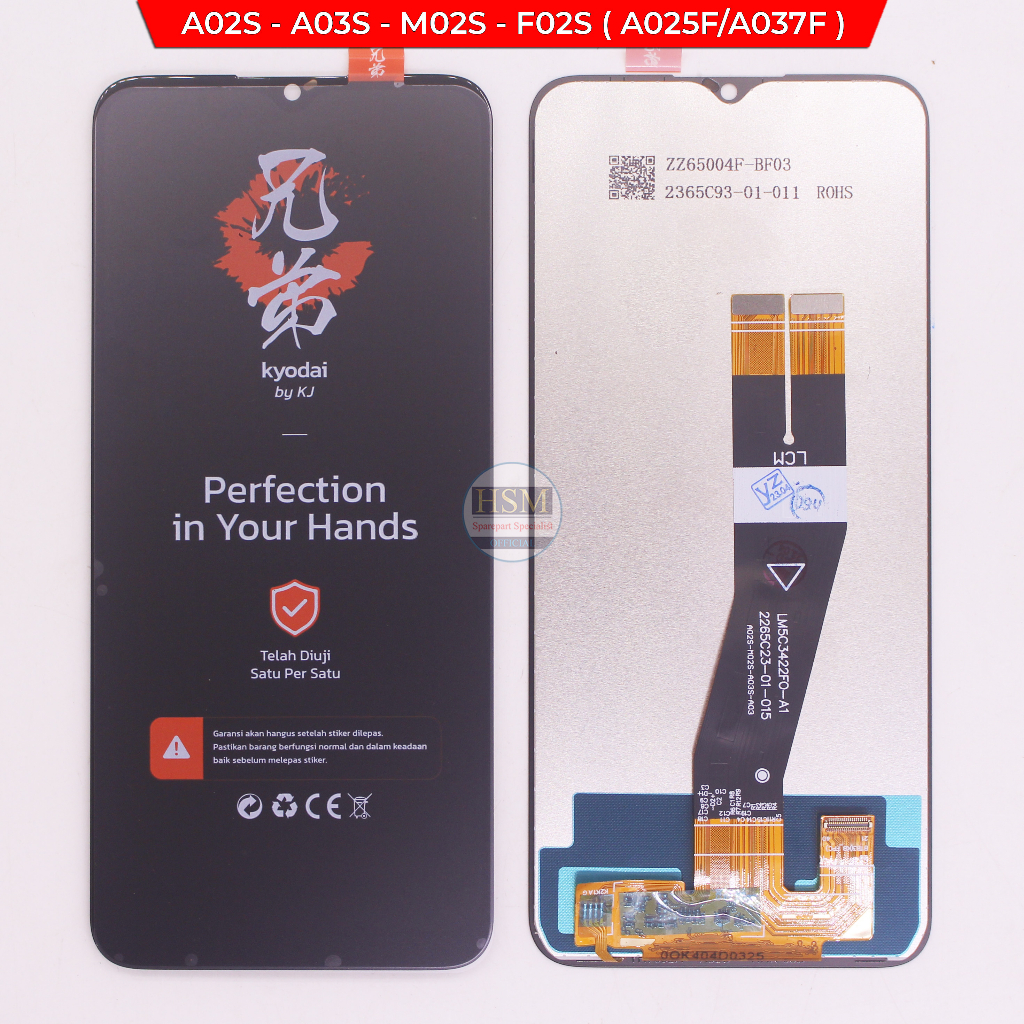 LCD SAMSUNG GALAXY A02S/A03S/M02S/F02S/A025F/A037F/M025F/E025F 2 Socket Flex FULLSET TOUCHSCREEN ORI OEM