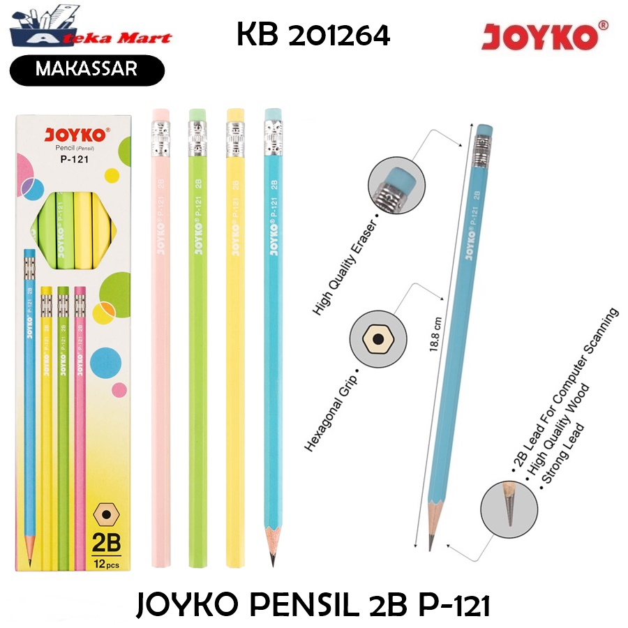 

[BOX/12PCS] JOYKO PENSIL 2B P-121