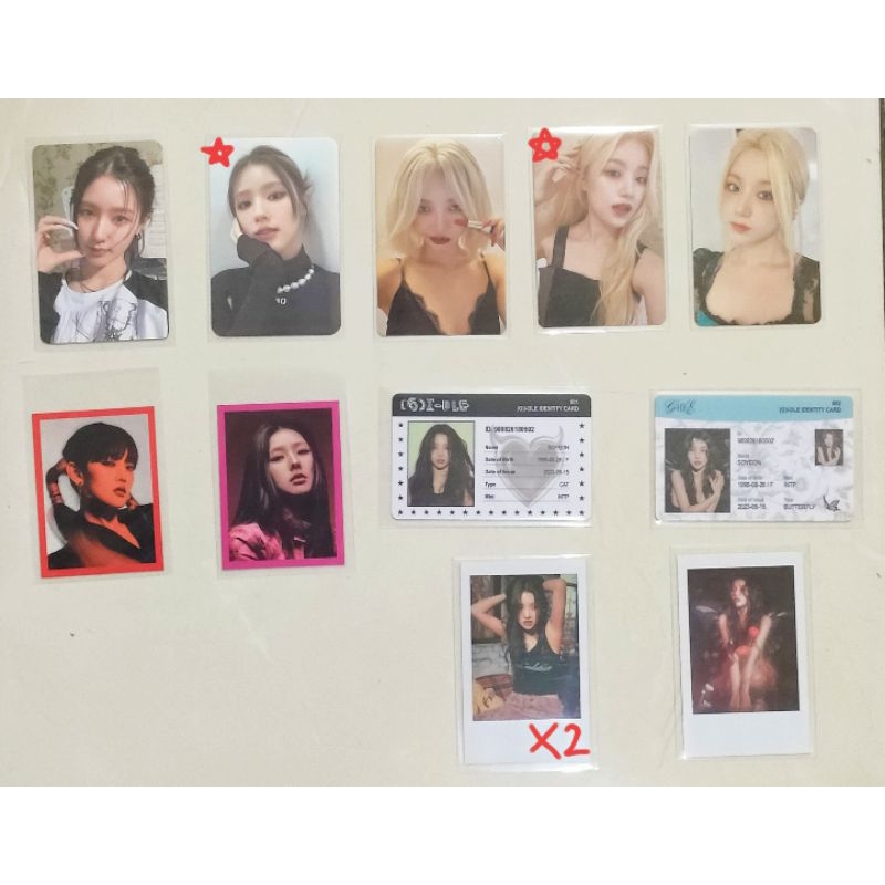 gidle (G)i-dle Photocard Id card poster polaroid i feel i love i never die album queencard nxde tomb