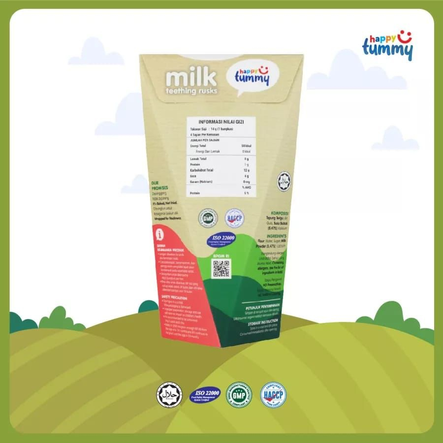 HAPPY TUMMY MILK TEETHING RUSKS / 56GR