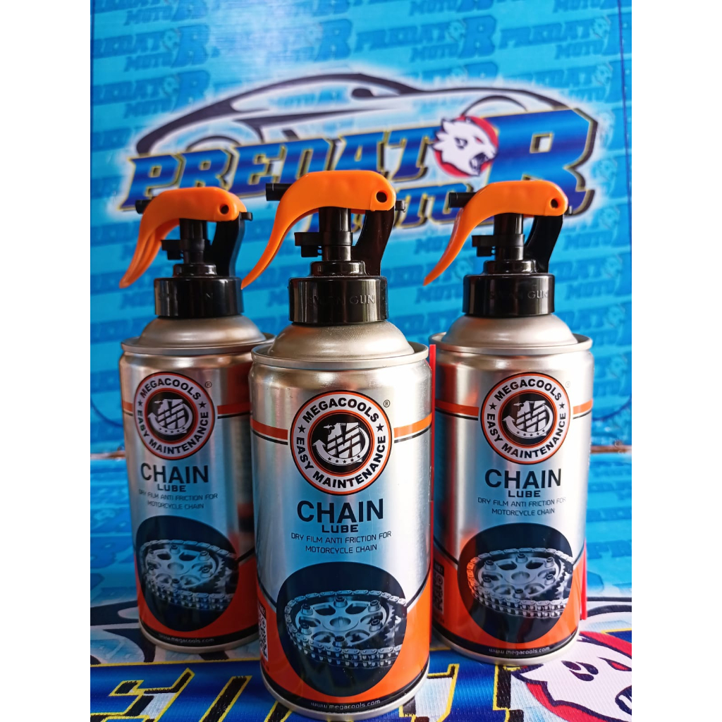 CAIRAN PEMBERSIH PELUMAS GEMUK RANTAI MEGACOOLS CHAIN LUBE 300ML