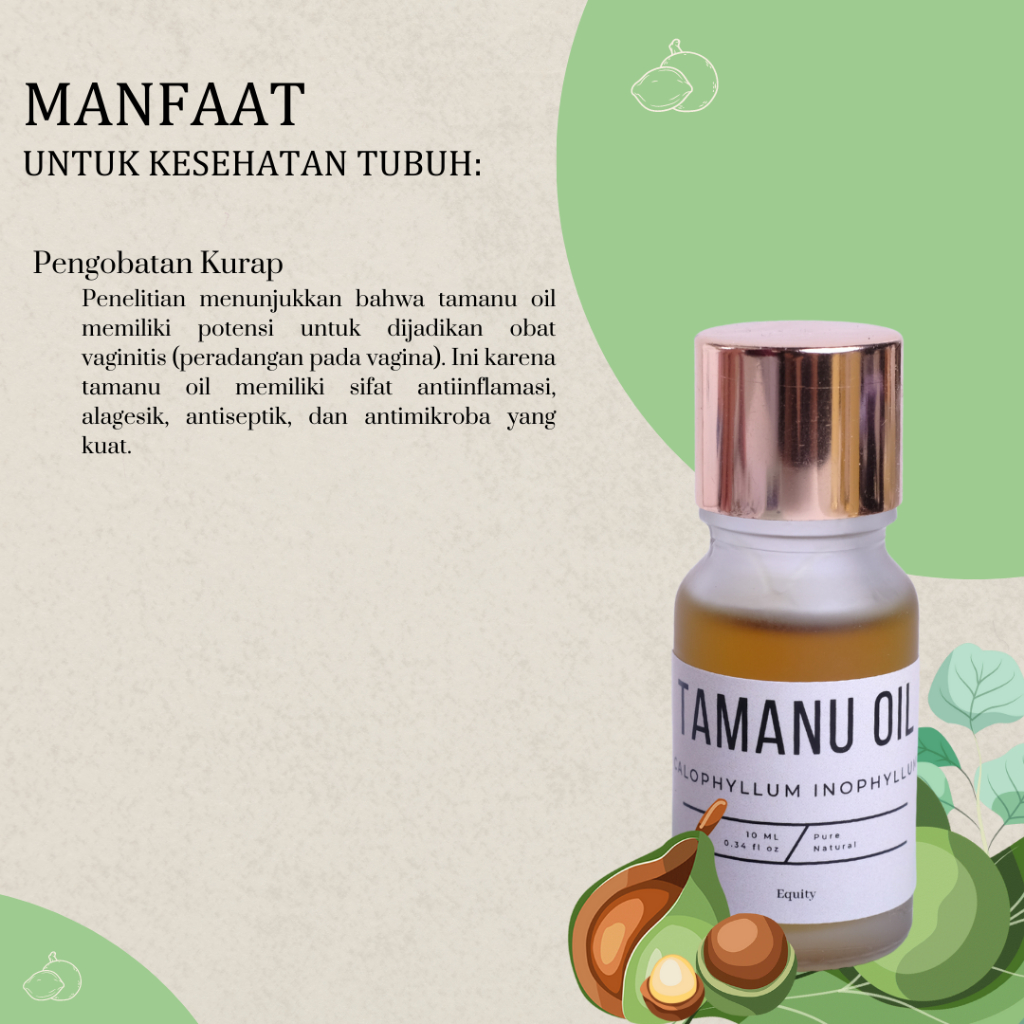 Tamanu Oil Premium - Minyak Tamanu - Minyak Nyamplung untuk Perawatan Kulit 100% Murni