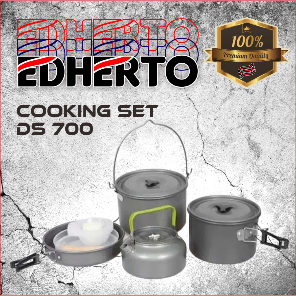 Peralatan Masak Camping DS 700 - Cooking Set Nesting DS 700 - Perlengkapan Masak Lengkap Serba Guna 