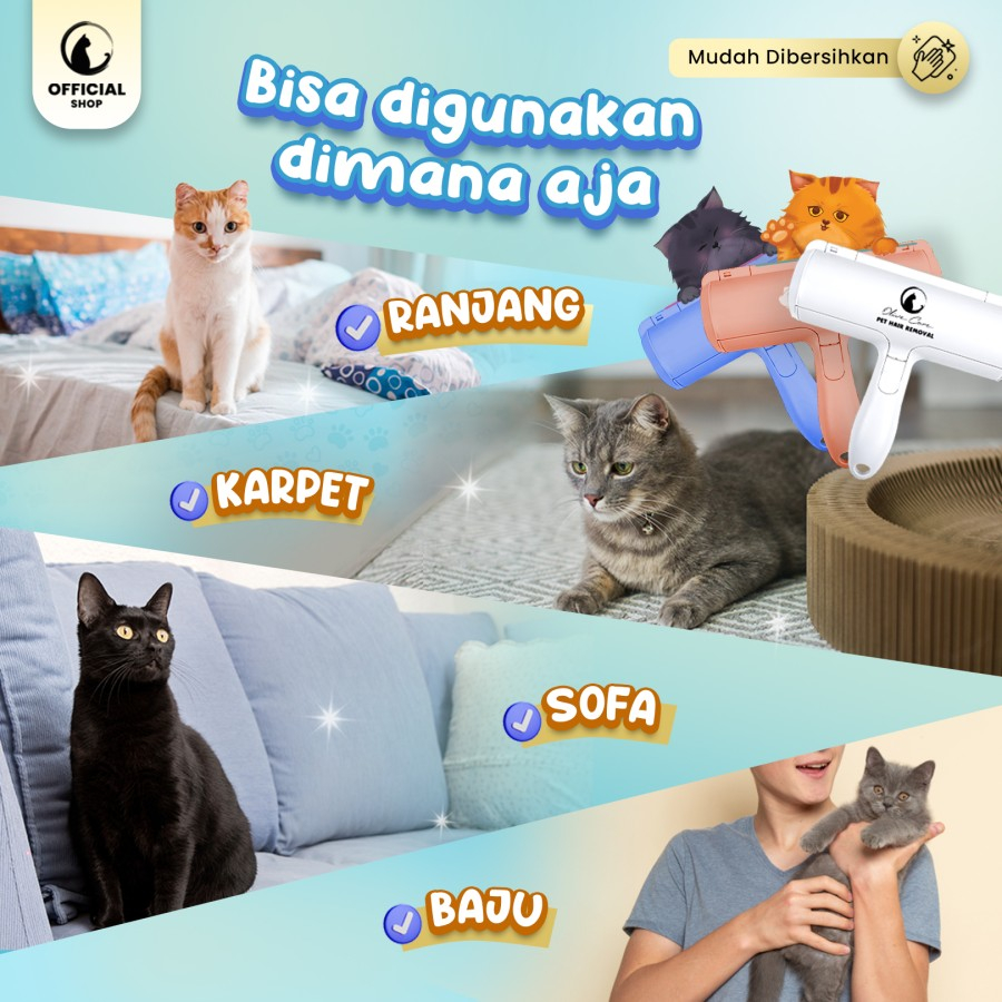 Olive Care Pembersih Bulu Kucing / Anjing PET HAIR REMOVAL Cat and Dog Lint Roller Cleaning Tool