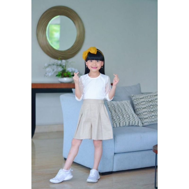 1-6 Tahun LISSA TOP | Atasan Lengan Panjang MANGO KNIT MIX TULLE POLCADOT