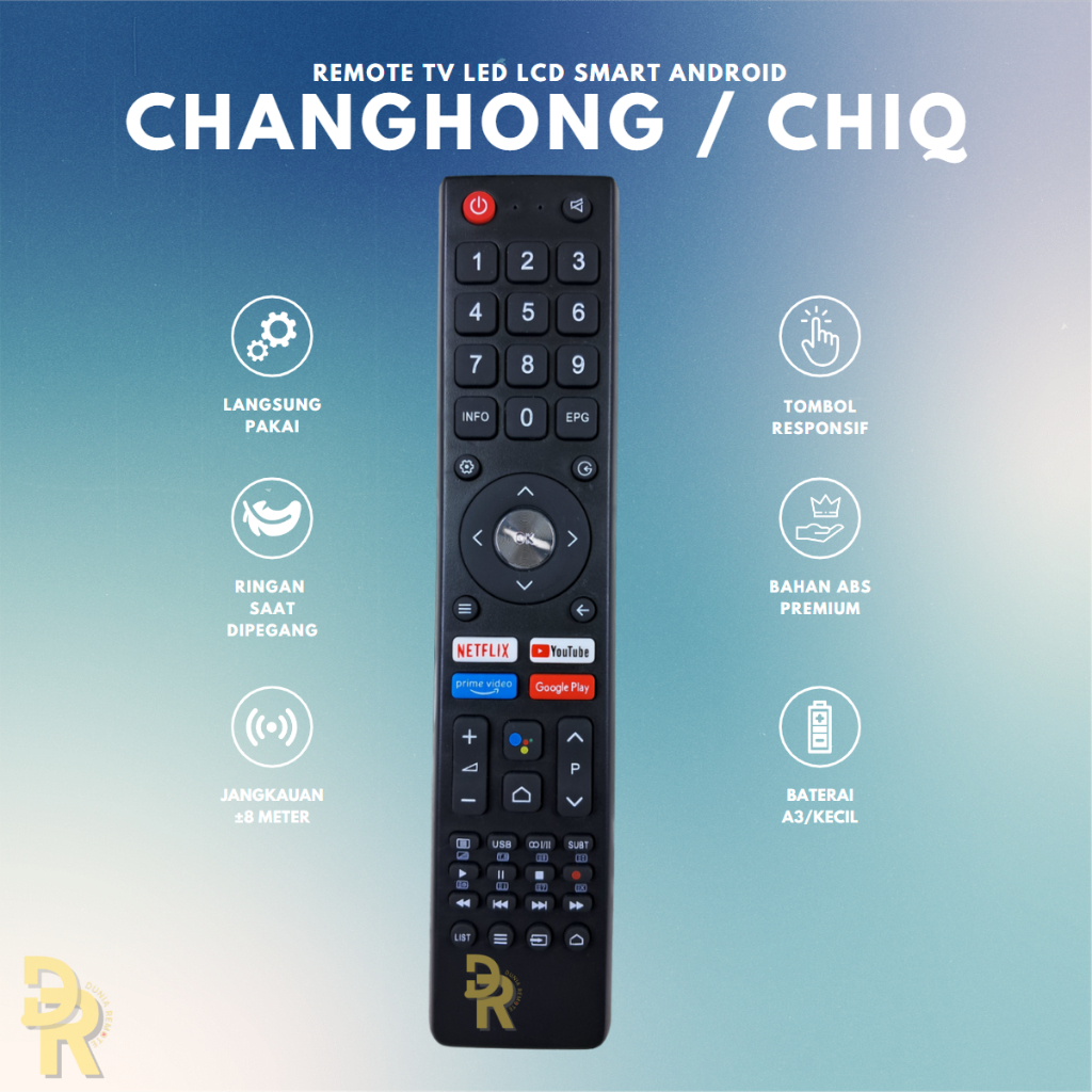 Remot Remote Smart TV Android CHANGHONG/CHIQ LED/LCD Non voice