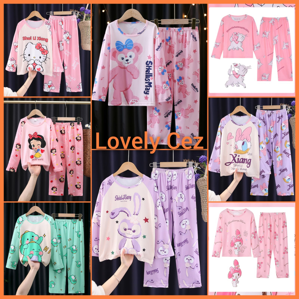 Piyama Anak Import Karakter Unicorn, Astronot, Linabell, Daisy Baju Tidur Anak Perempuan