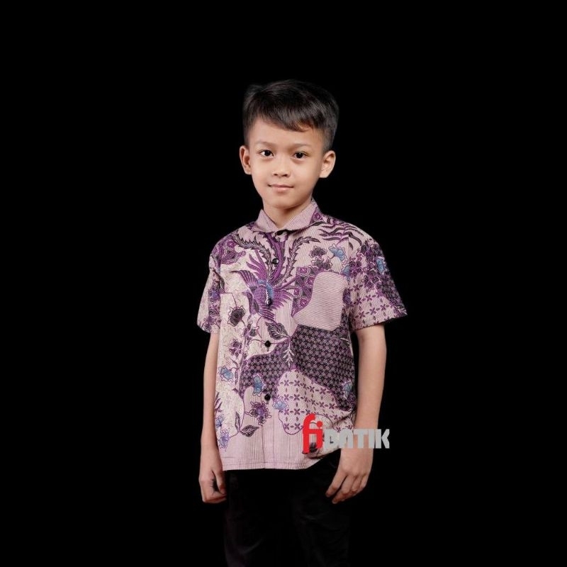 TERBARU Couple sweet || couple batik ayah dan anak cowok BATIK Motif sekarjgad ungu size jumbo M,L,XL,XXL,3XL,4L,5L