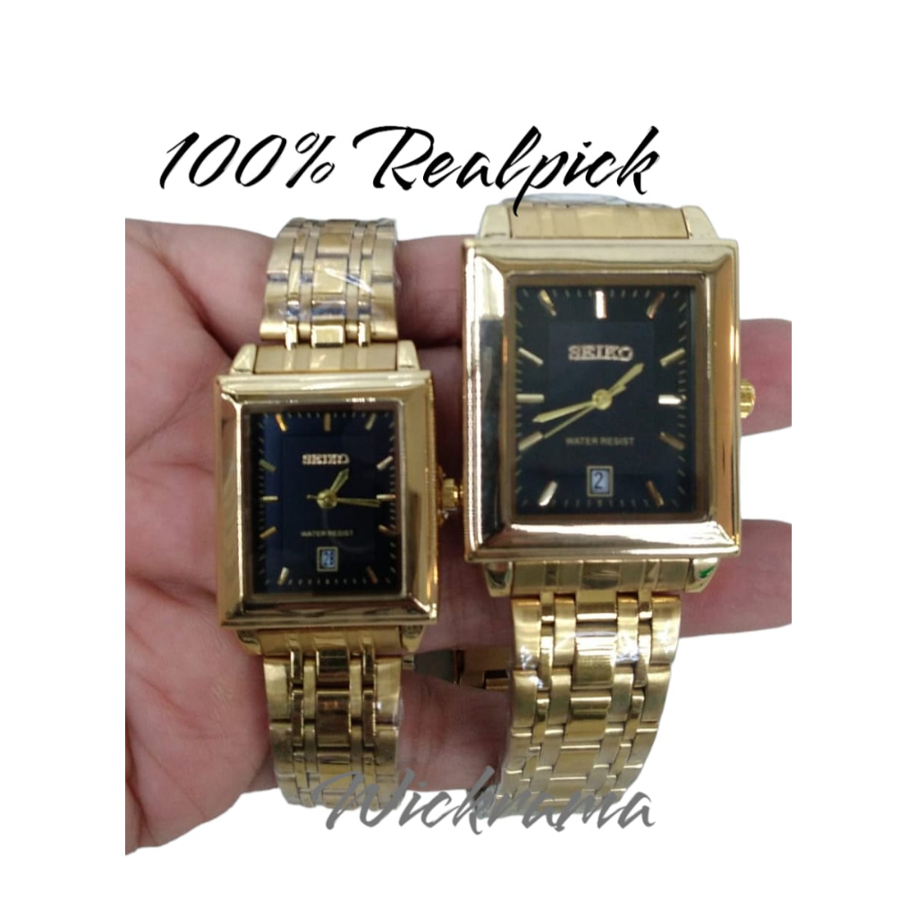 COD!! JAM TANGAN COUPLE TERLARIS /JAM TANGAN RANTAI PREMIUM SK SEGI FREE BOK TERMURAH