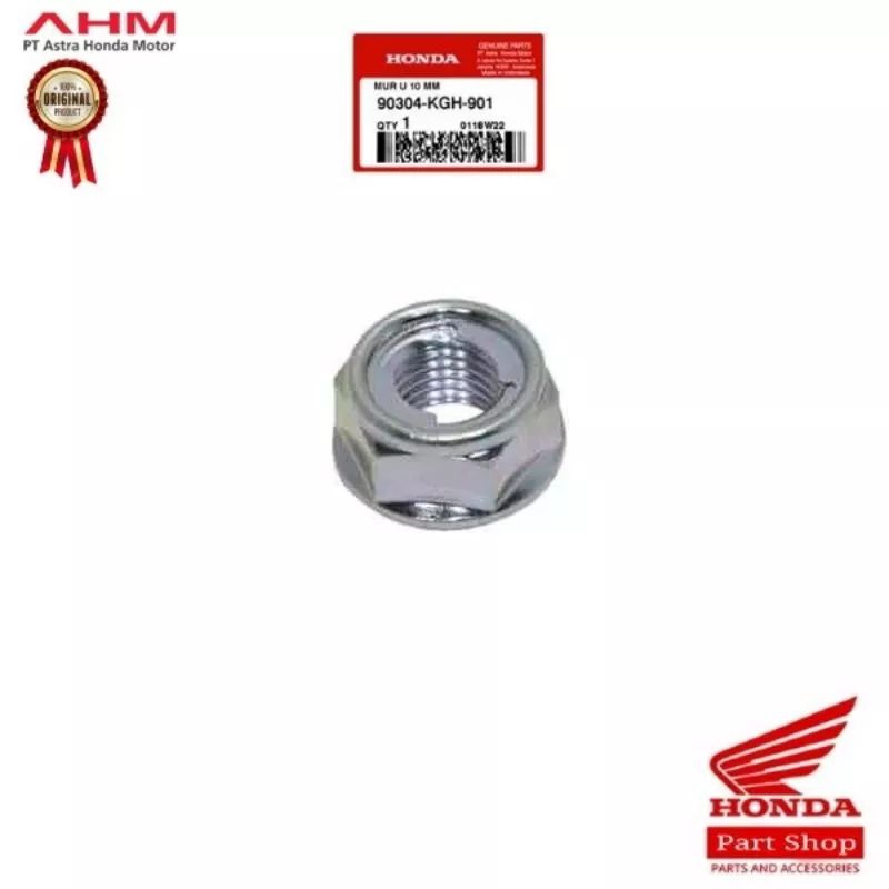 90304-KGH-901 Mur 14 Flange Kunci 17 Mur Stang Dudukan Foot Step Gir Original