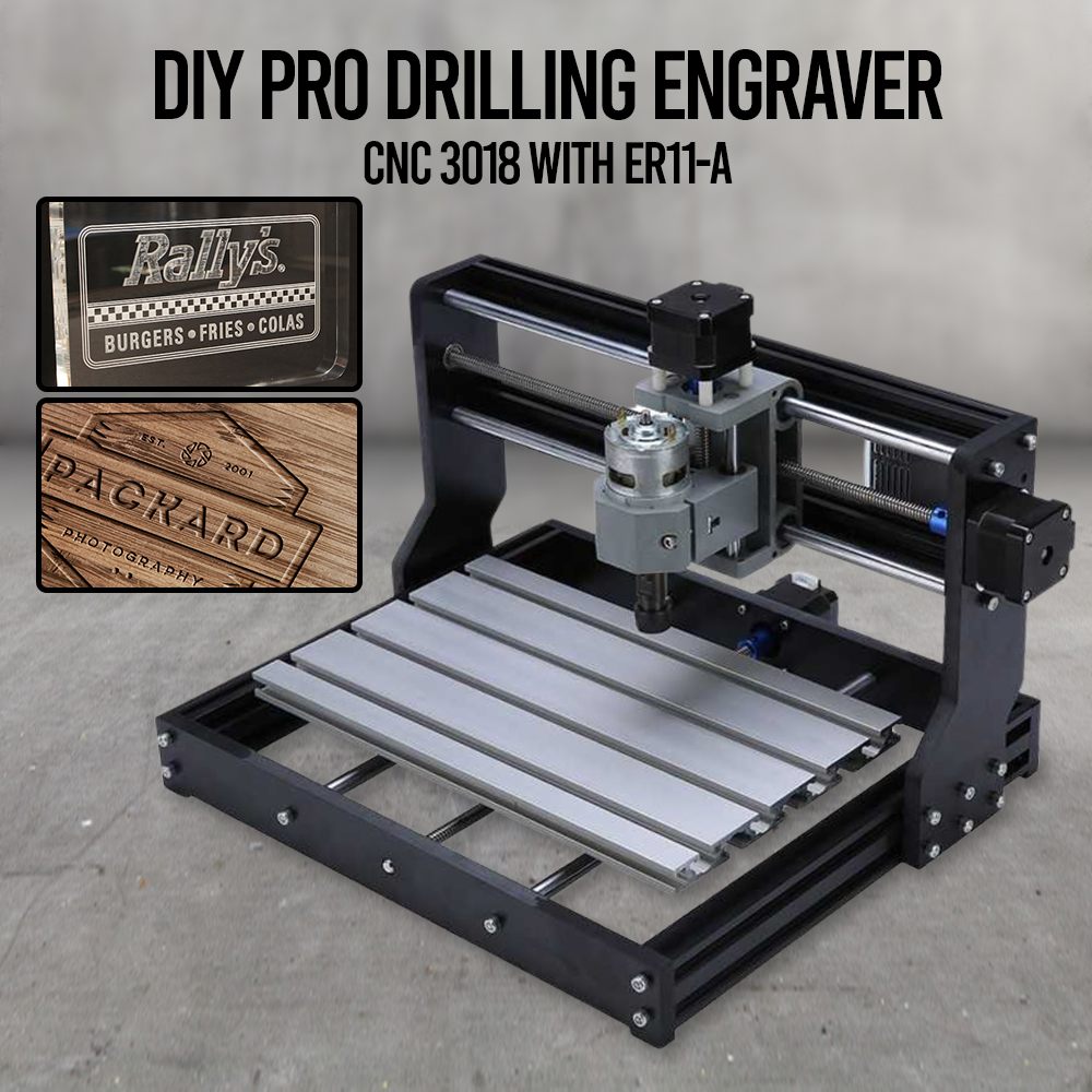 DIY Pro Drilling Engraver CNC 3018 with ER11 - Black