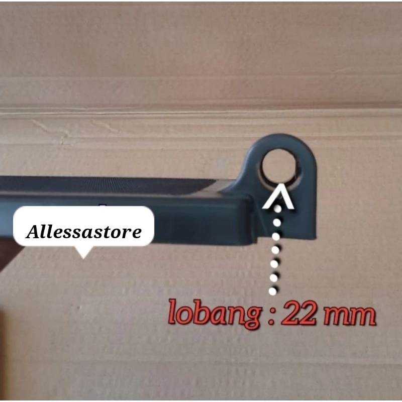pijakak kaki/dampalan kursi roda lobang 22 mm
