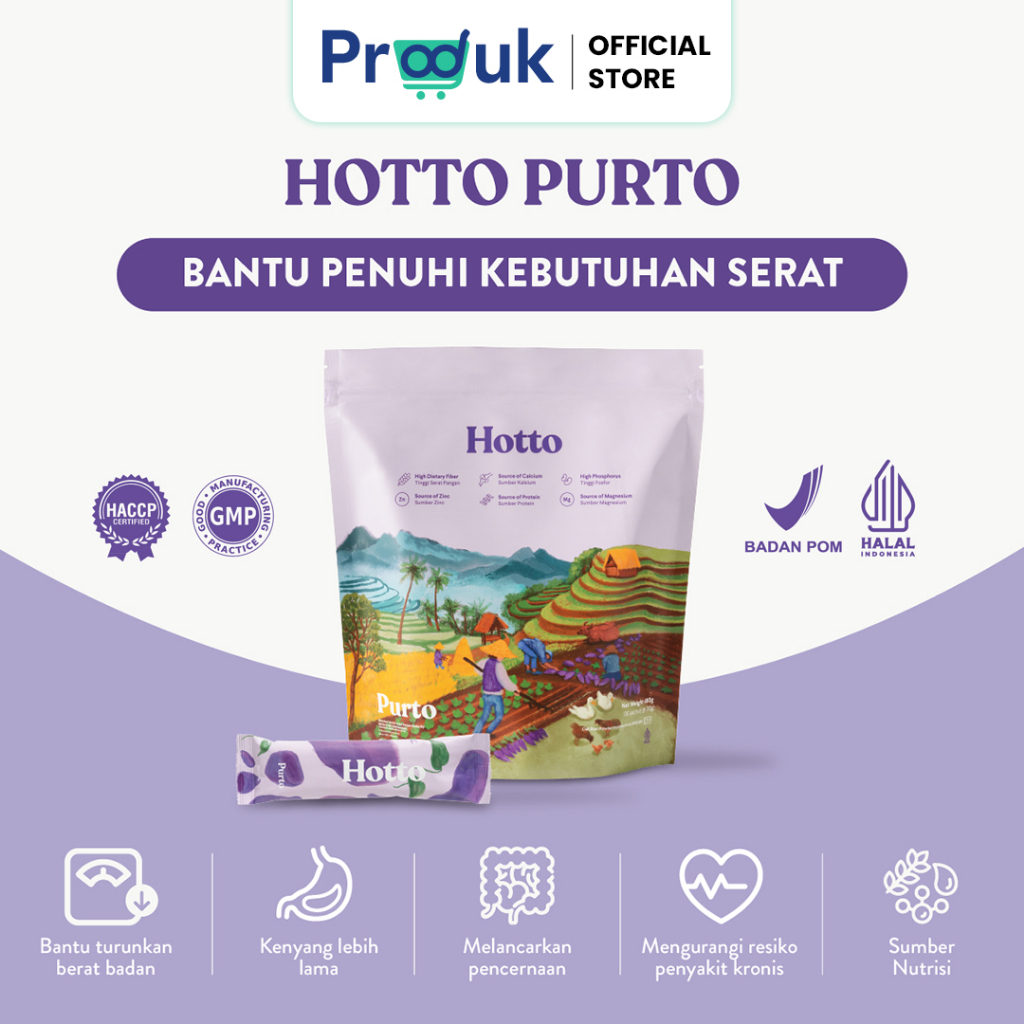 

PRODUK HOTTO PURTO Superfood Multigrain with Purple Potato 2 pouch
