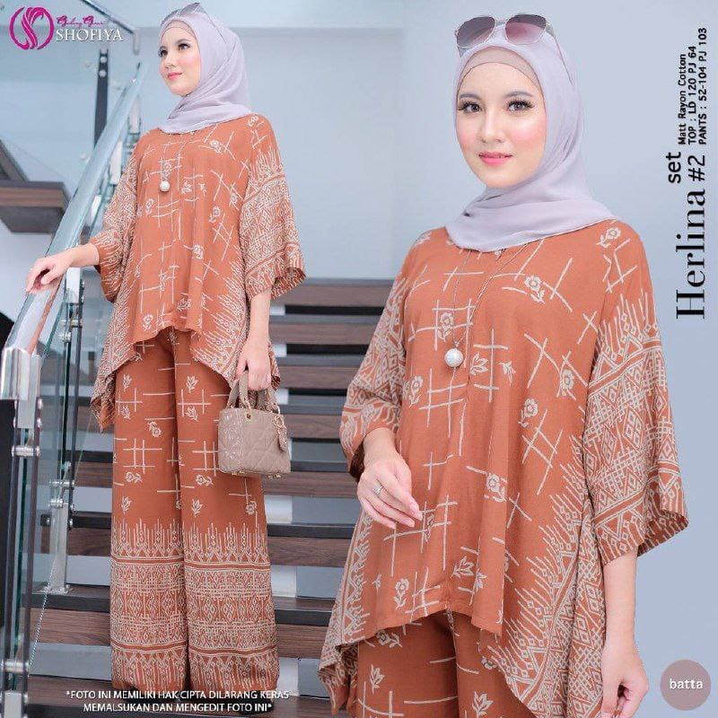 JUMBO / Setelan Wanita Waka Kinasih Jumbo Set By Batik AW Size Jumbo Busui Rayon Tebal - Setelan Jumbo / Set Wanita